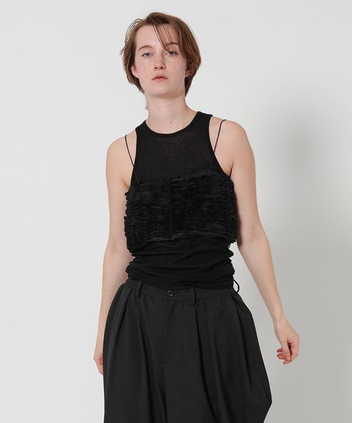 AEWEN MATOPH＞テープ シャーリング キャミソール
