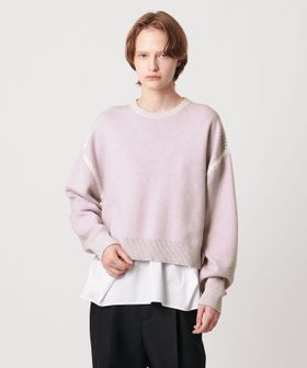 AEWEN MATOPH＞コットンカシミヤ クラムステッチニット