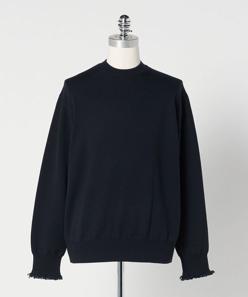 LOEFF＞9ゲージ フリンジ ニットプルオーバー MEN'S