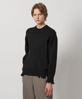 LOEFF＞5ゲージ ダメージ ニット プルオーバー UNISEX