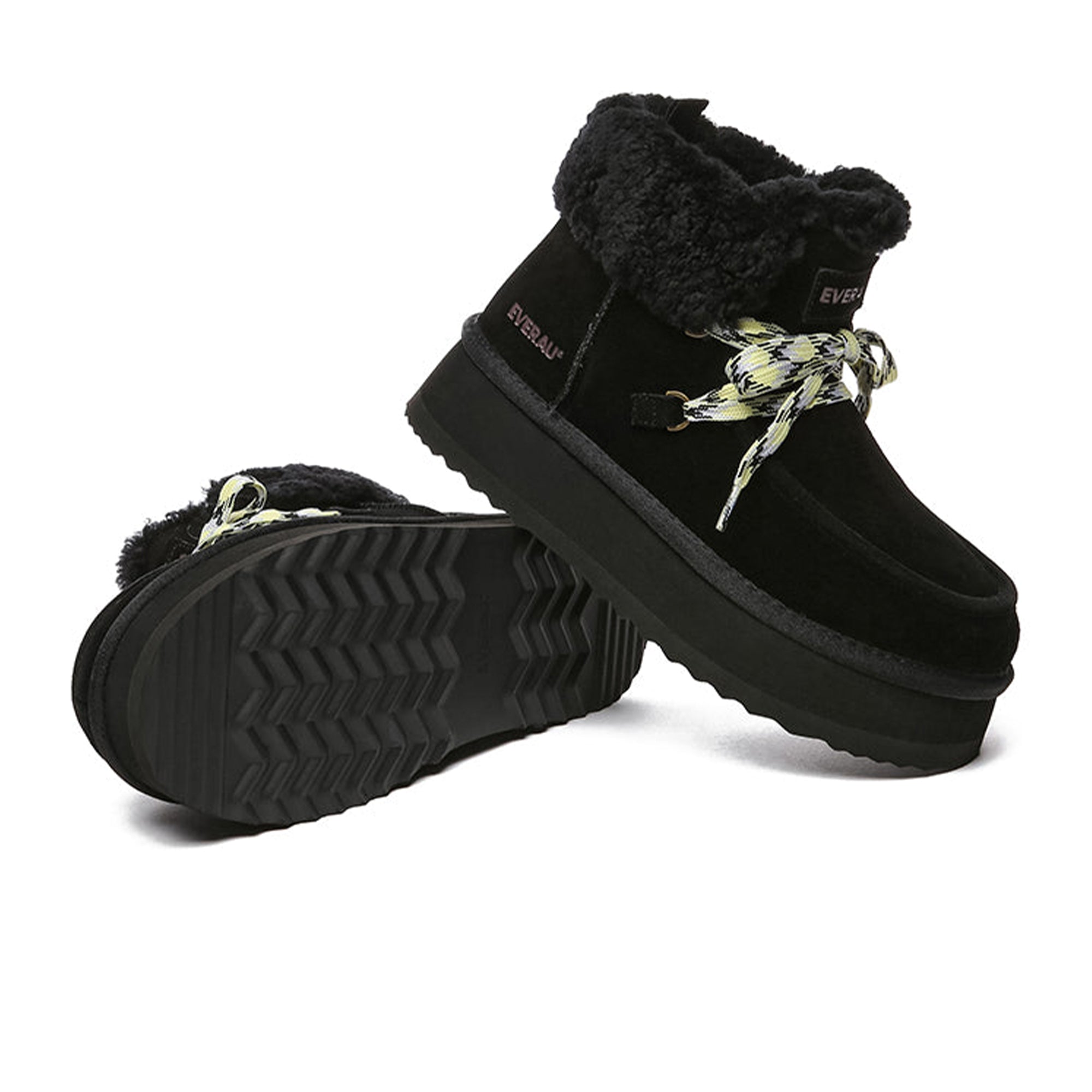 レースアップアンクルプラットフォームUGGブーツ