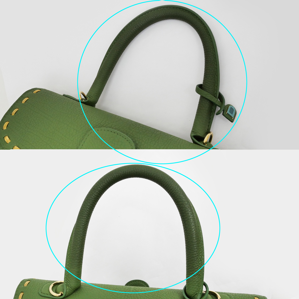 名東】【DELVAUX】デルヴォー ブリヨン MM メタルステッチ グリーン