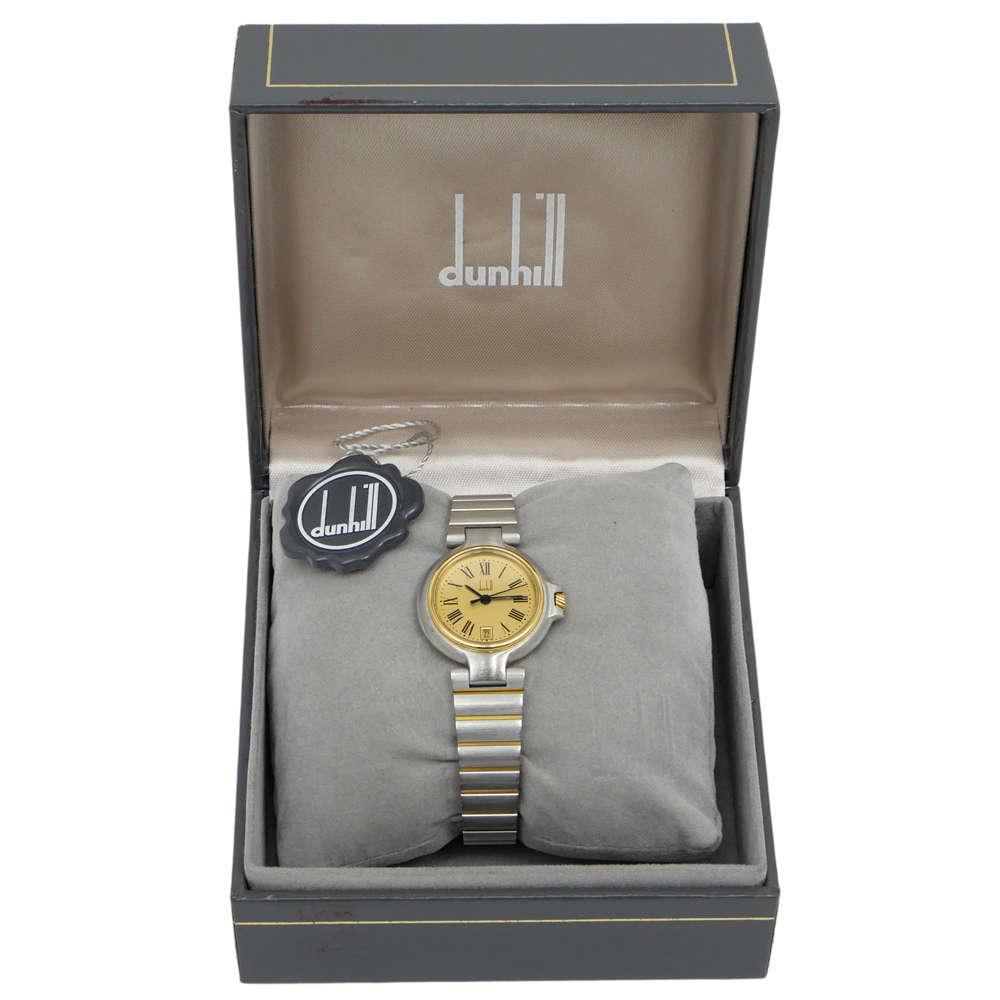 名東】【DUNHILL】ダンヒル ミレニアム ゴールド文字盤 デイト付 SS