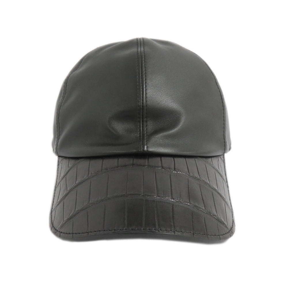 名古屋】【HERMES】エルメス キャップ ライリー 帽子 ラムレザー