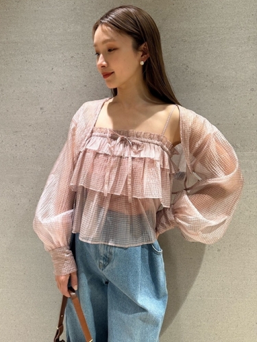 SNIDEL スナイデル sweet 2024年4月号 P92 掲載 フリルキャミ&ボレロ