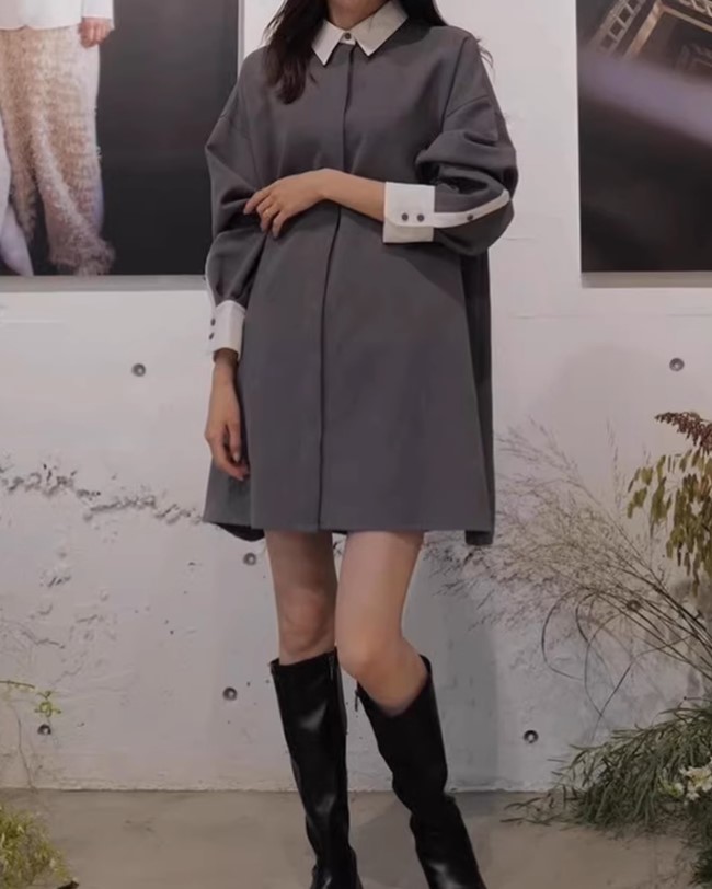 machatt マチャット同型 ダブルクロスバイカラードレス