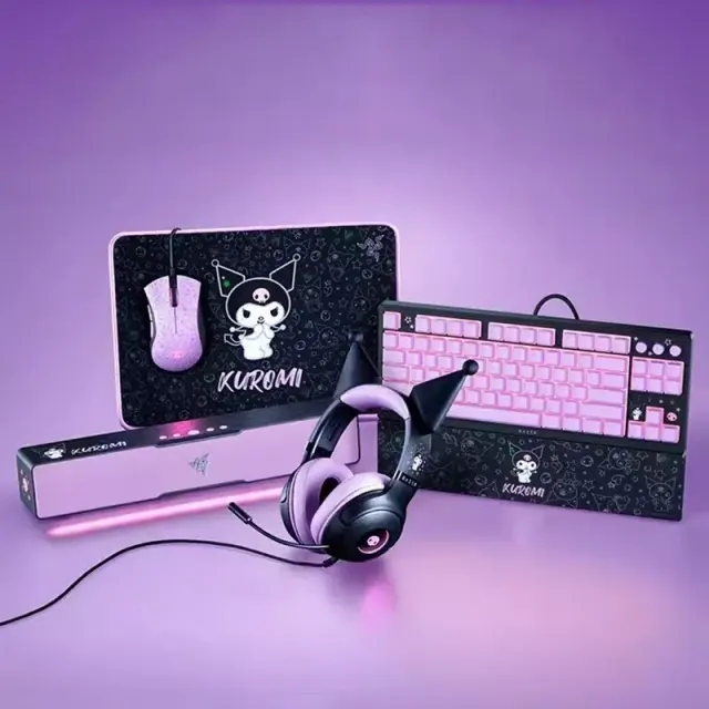 New Razer x Sanrio Kuromi Kraken V3 X Wired Headset Headphone