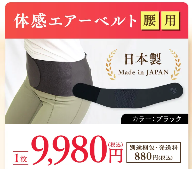 体感エアーベルト 腰用
