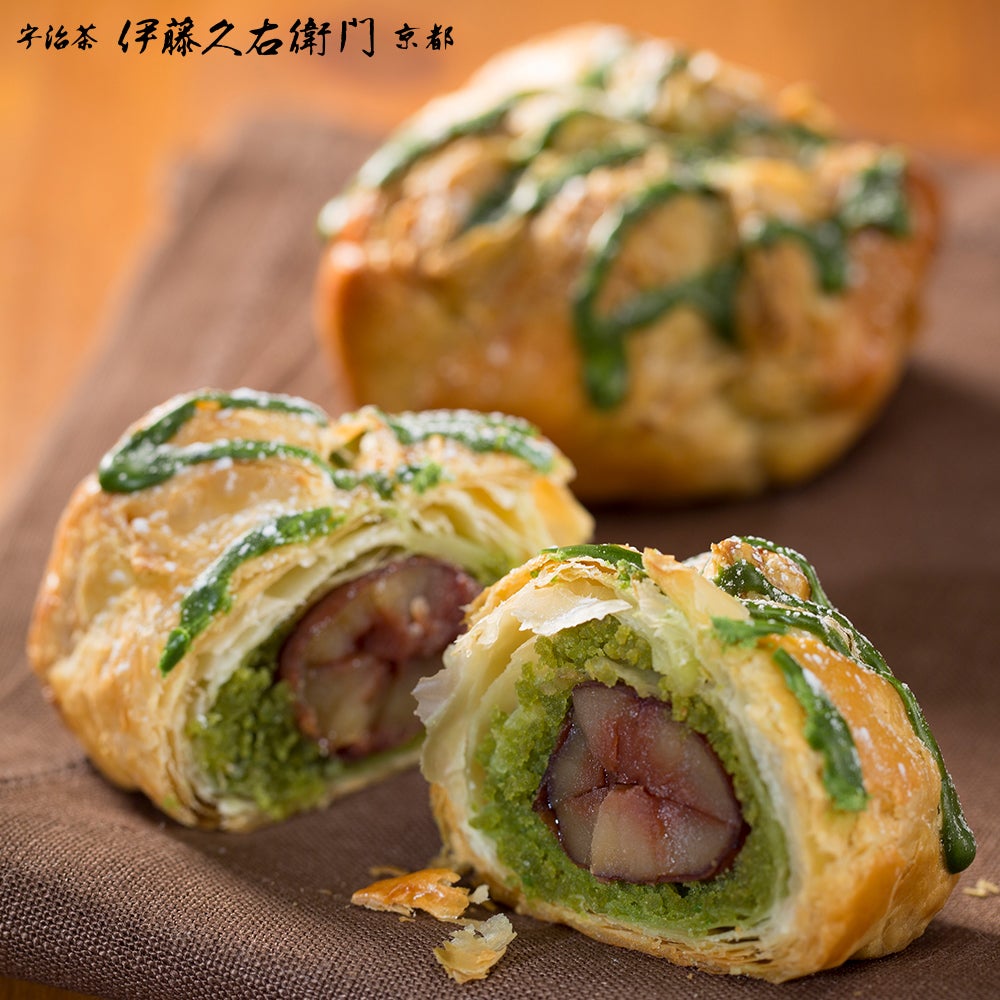 宇治抹茶マロンパイ 6個入【宇治菓子工房】 § 渋皮栗をまるごと一粒 栗