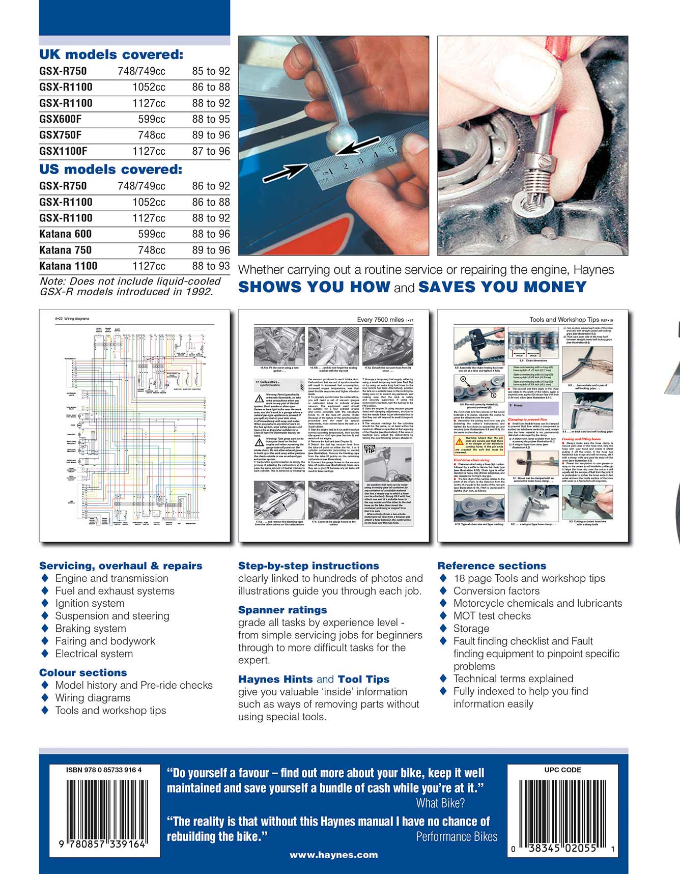 Suzuki GSX-R750 & GSX-R1100 (1986-1992), GSX600F & GSX1100F