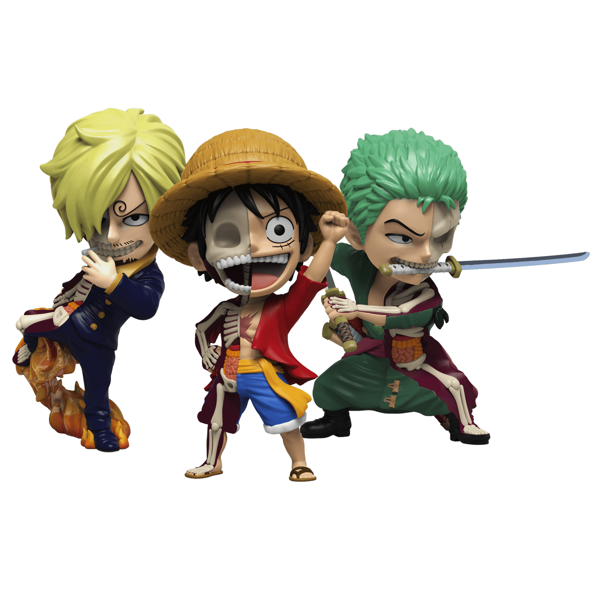 Freeny's Hidden Dissectibles: One Piece Luffy, Zoro and Sanji