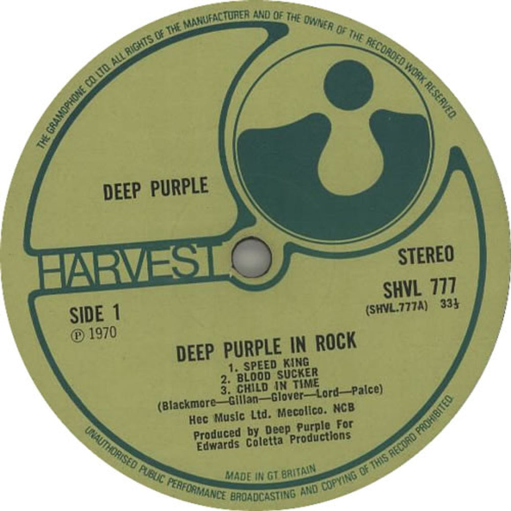 Deep Purple In Rock - 1st UK Vinyl LP — RareVinyl.com