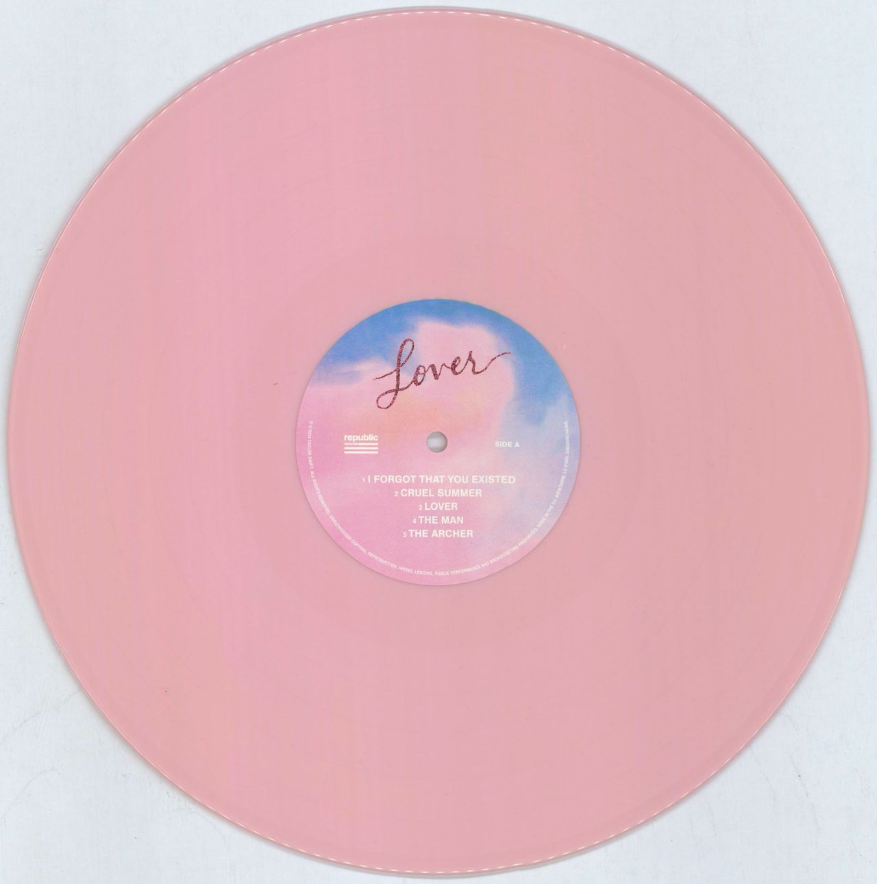 Taylor Swift Lover - Pink & Blue Vinyl UK 2-LP vinyl set