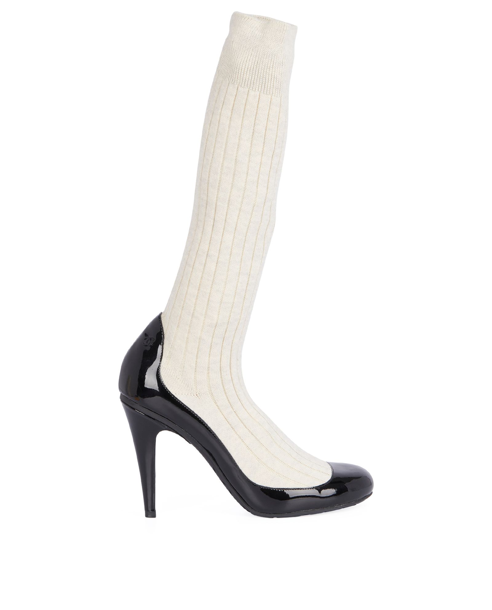 Pre-loved Chanel Sock Boots - £295