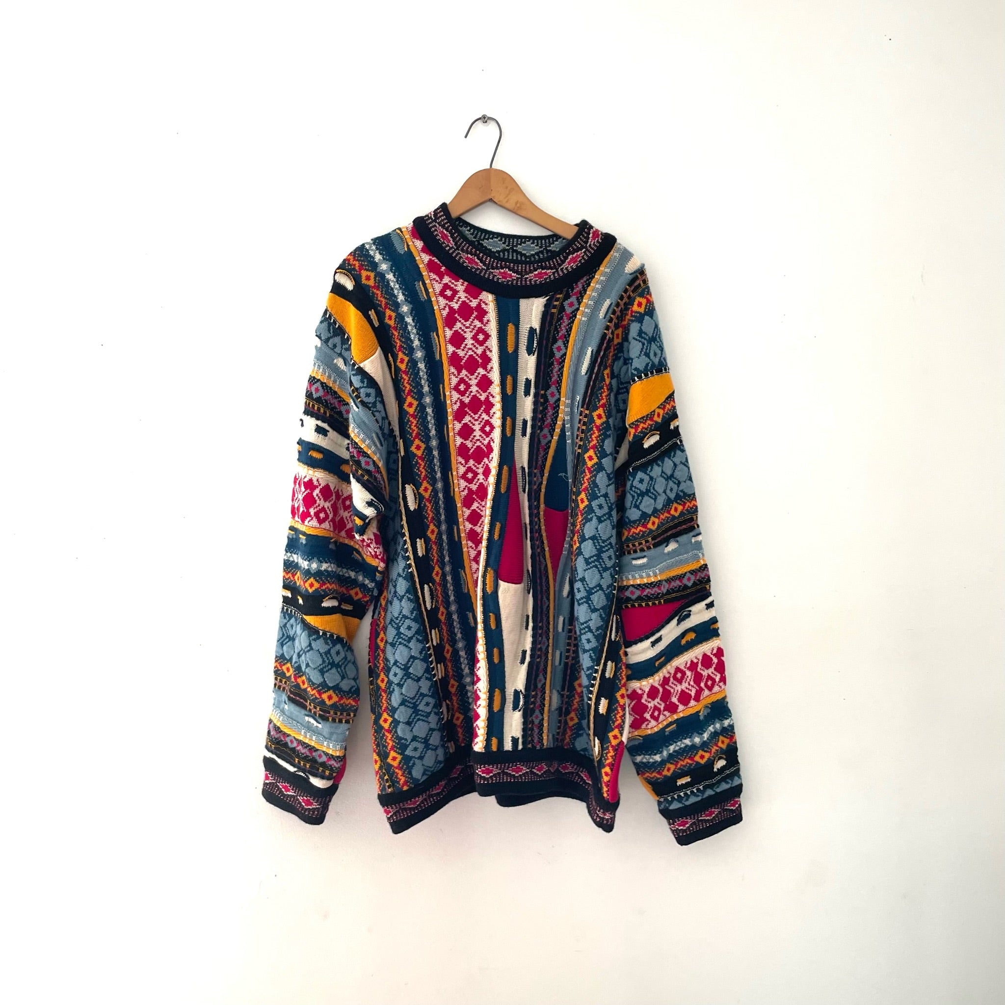90's Multicolor 3D Knit Coogi Sweater – Unearth Vintage