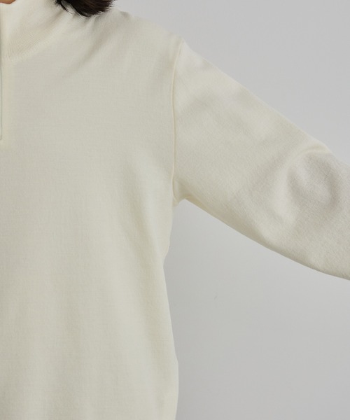 残りわずか｜再入荷なし〉18Gウールミラノリブハーフジップニット(1