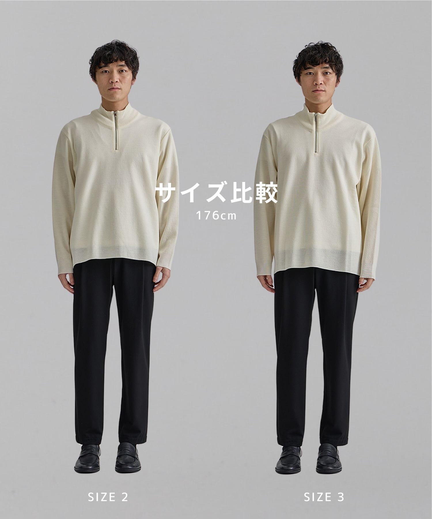 残りわずか｜再入荷なし〉18Gウールミラノリブハーフジップニット(1