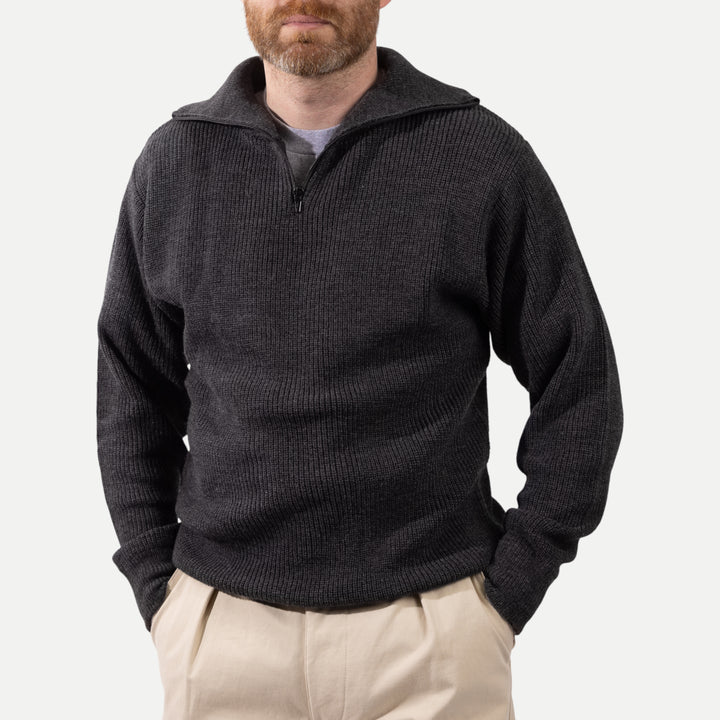 コグマ French Military Mock Neck Sweater FRENCH ARMY ZIPPED