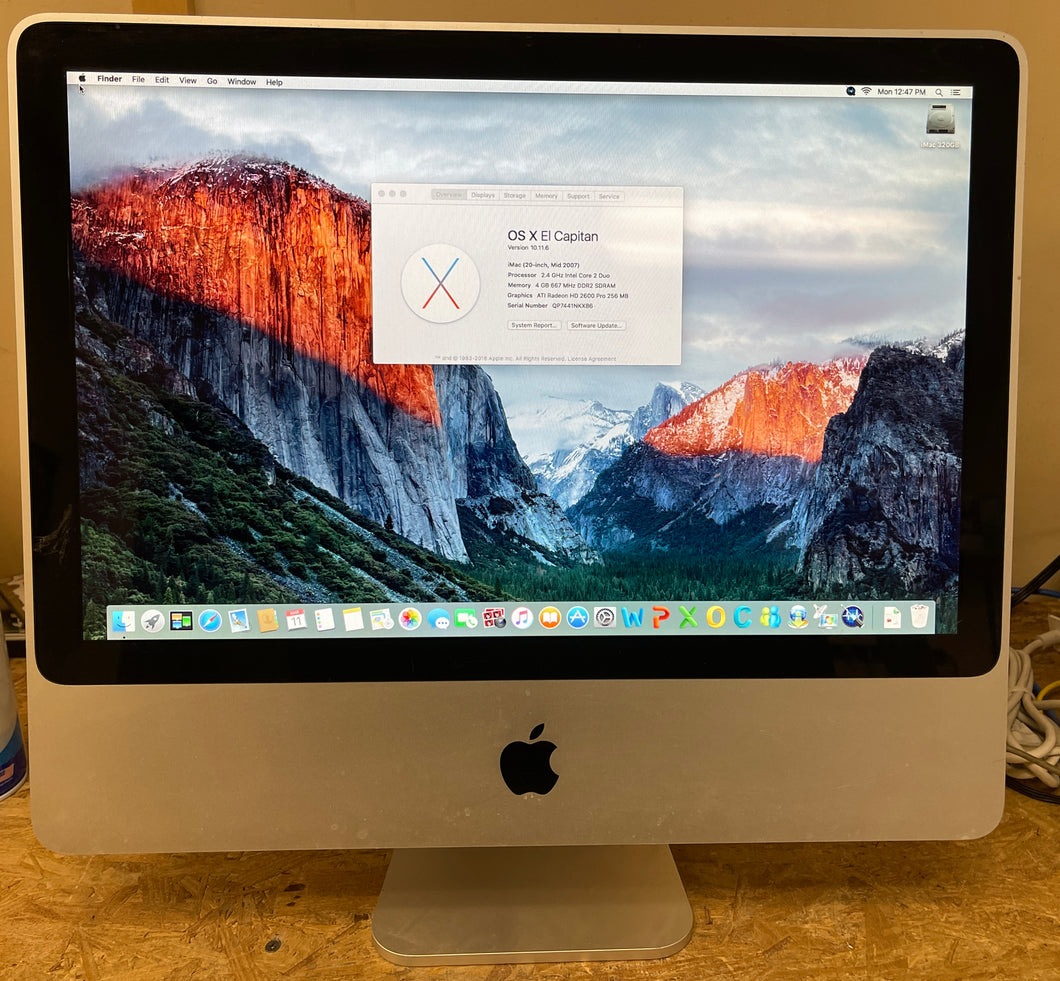 Apple iMac 20-inch Mid 2007 2.4GHz Intel Core 2 Duo (MA877LL