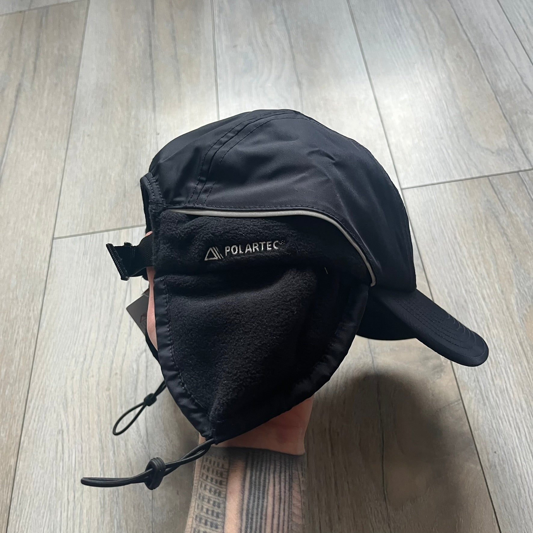 Supreme Polartec Lined Packable Earflap Camp Cap Black – único13