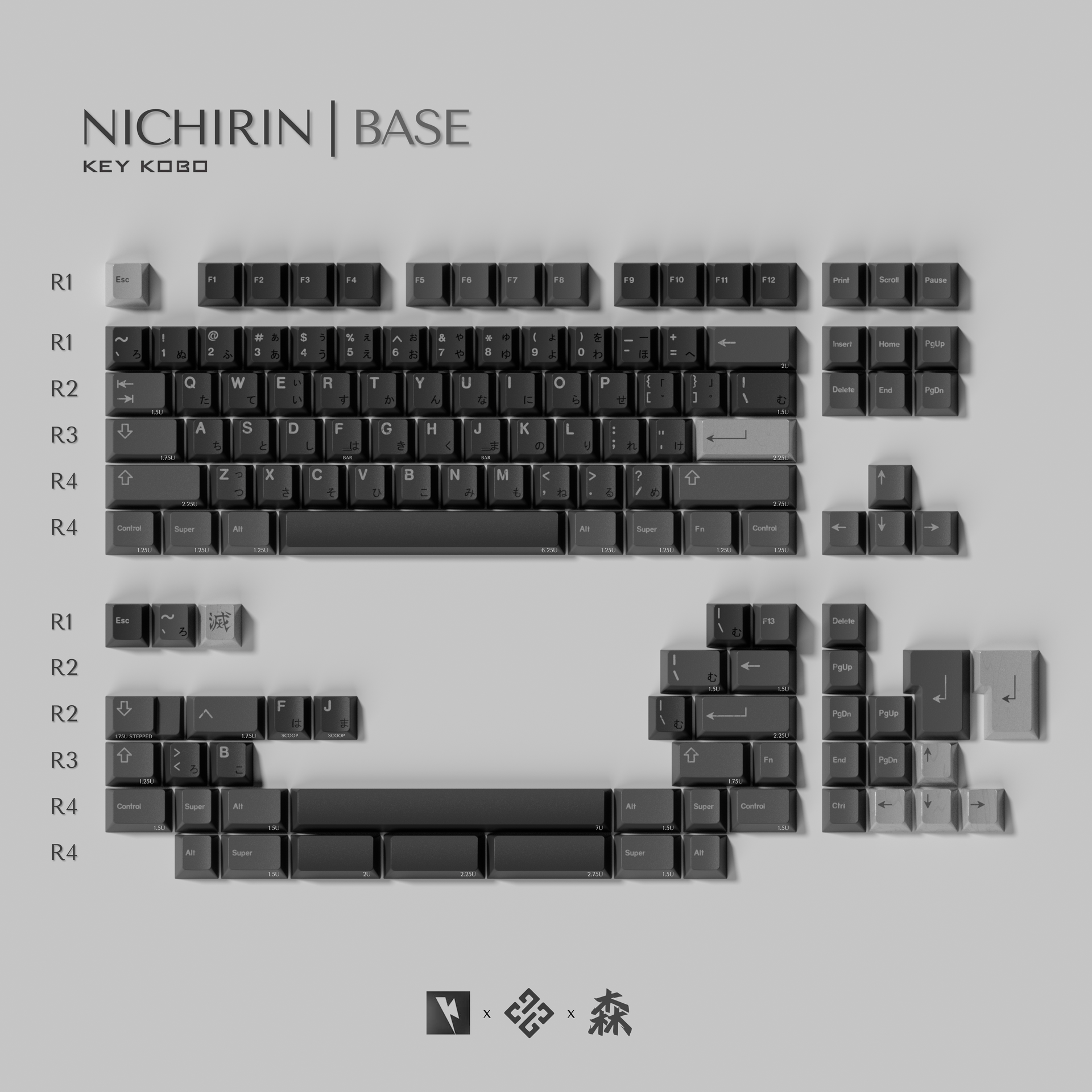 KEYKOBO NICHIRIN ABS TRIPLE-SHOT KEYCAP SET INSTOCK – UniKeys