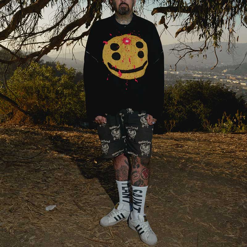 セントマイケル SM-YS1-0000-C07 CP_CREW KNT / SMILE / BLK Cactus