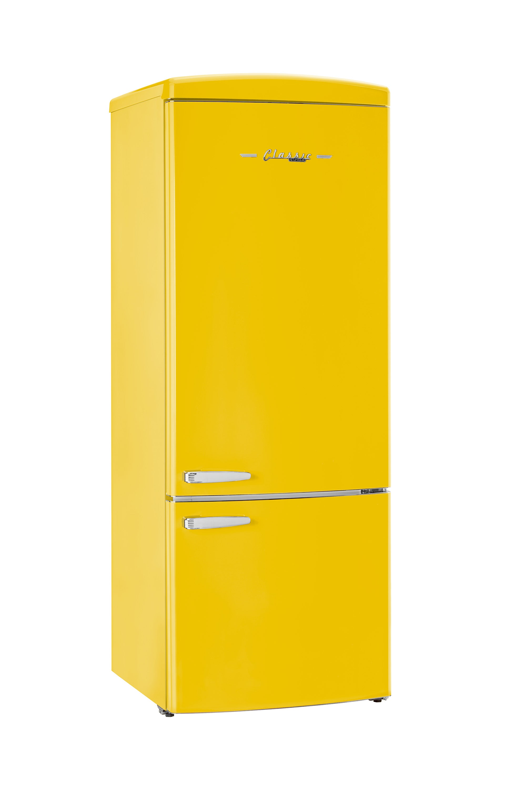 Unique 455L Canary Yellow Bottom Mount Refrigerator – Unique