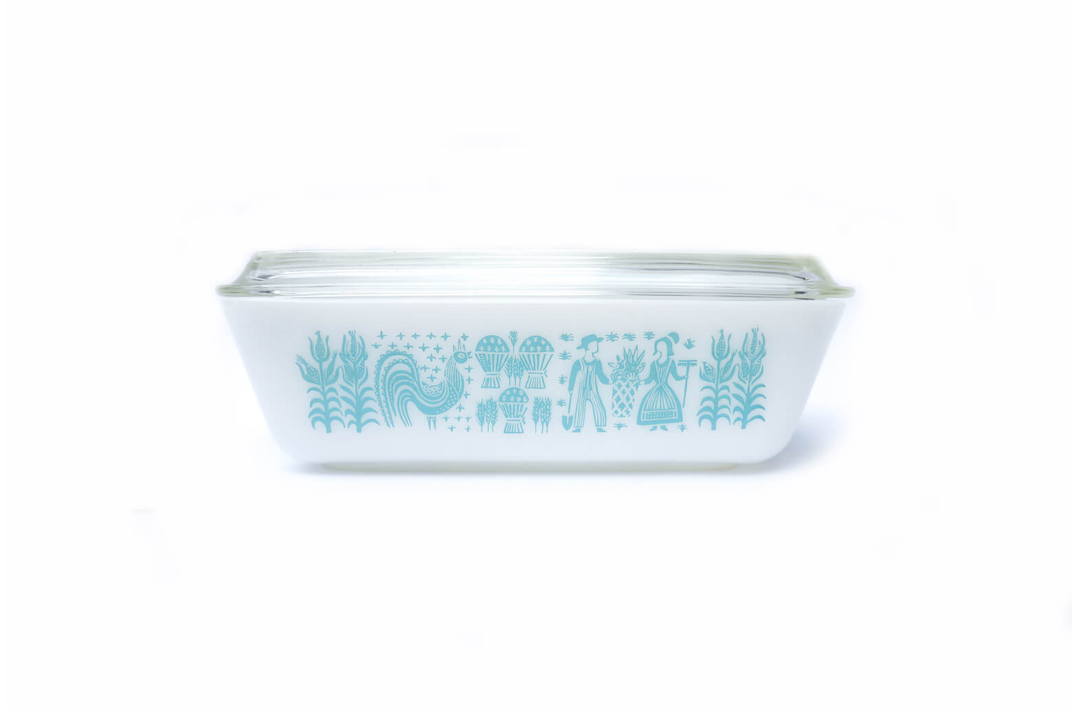 オールドパイレックス バター プリント レフリジレーター Lサイズ