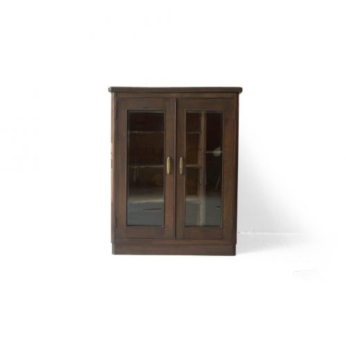 ヴィンテージ ガラスキャビネットレコードラック 飾り棚 / Vintage