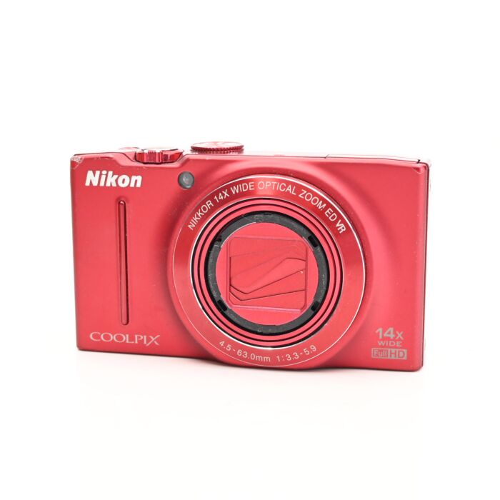 Used Nikon Coolpix S8200 16.1MP Digital Camera w/14x Zoom Red