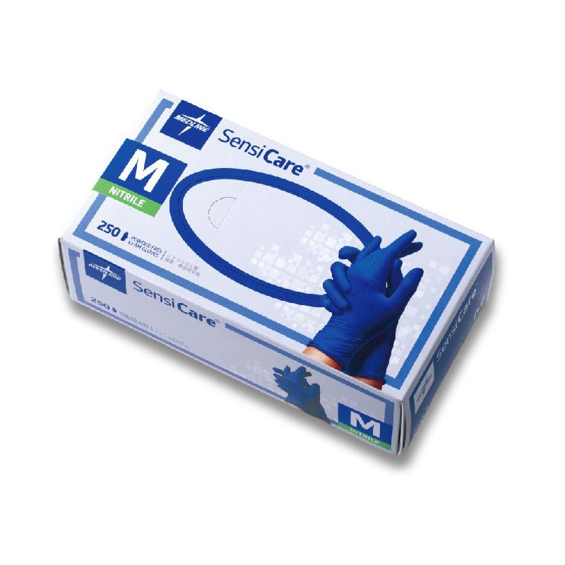 メドライン センシケア 検査用 ニトリル手袋 250枚入り【各サイズ