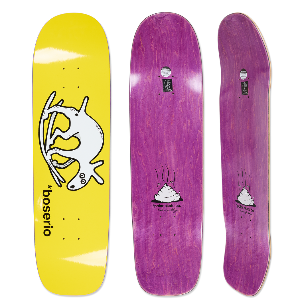 Deck | Nick Boserio - Useless Wooden Dog - Yellow – Polar Skate Co.