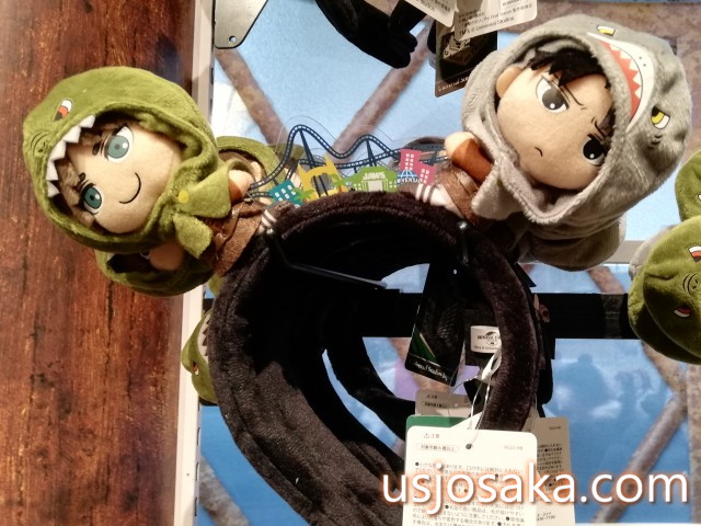 進撃の巨人 リヴァイ エレン USJ ユニバ限定 ぬいぐるみカチューシャ