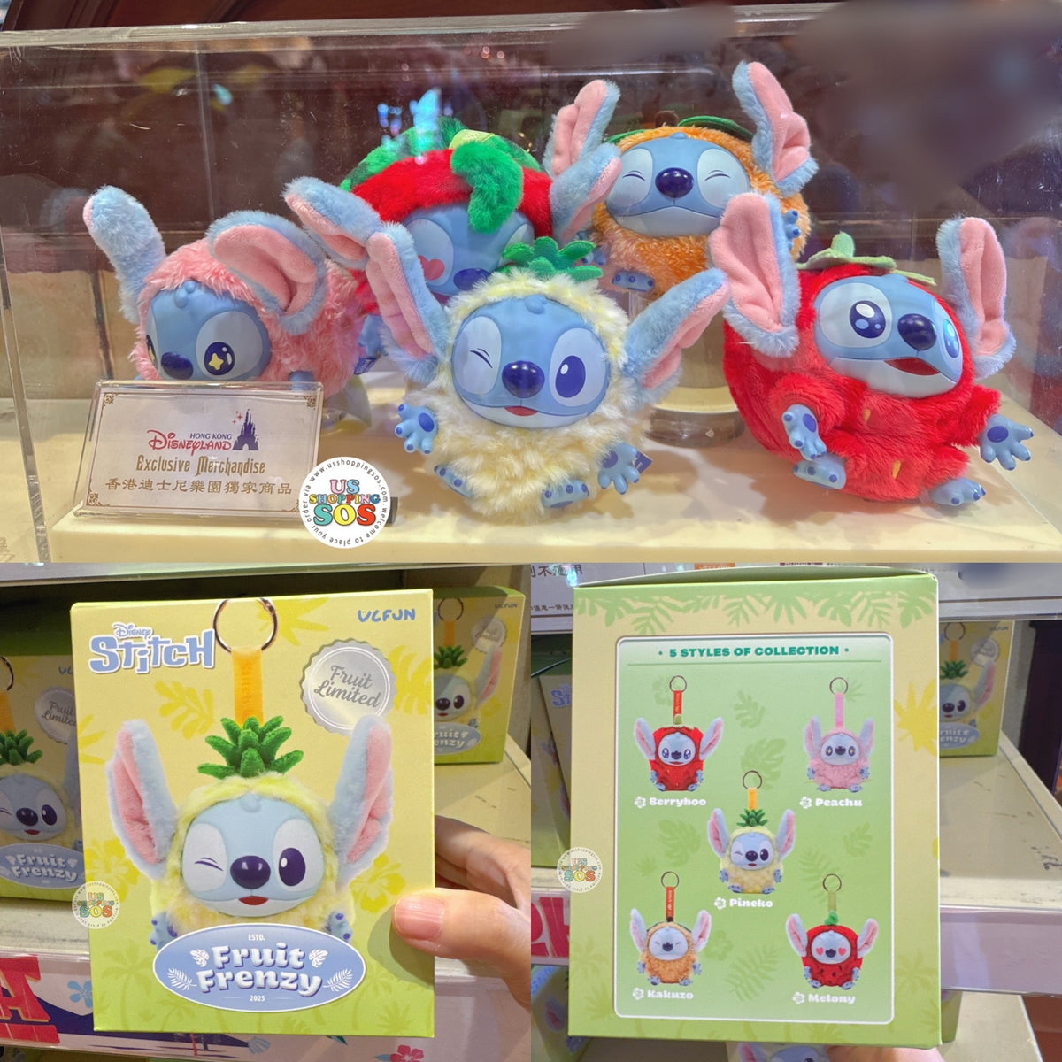 HKDL - Stitch “ Fruit Frenzy “ Vinyl Plush Keychain Blind Box