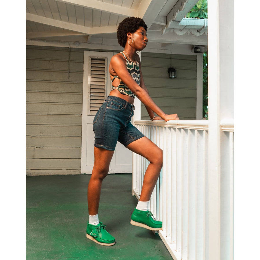 Clarks〉Wallabee Boot / Cactus Green Lea (Womens)｜UP NORTH ONLINE