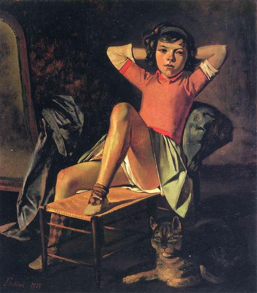 Girl and Cat, 1937 - Balthus - WikiArt.org