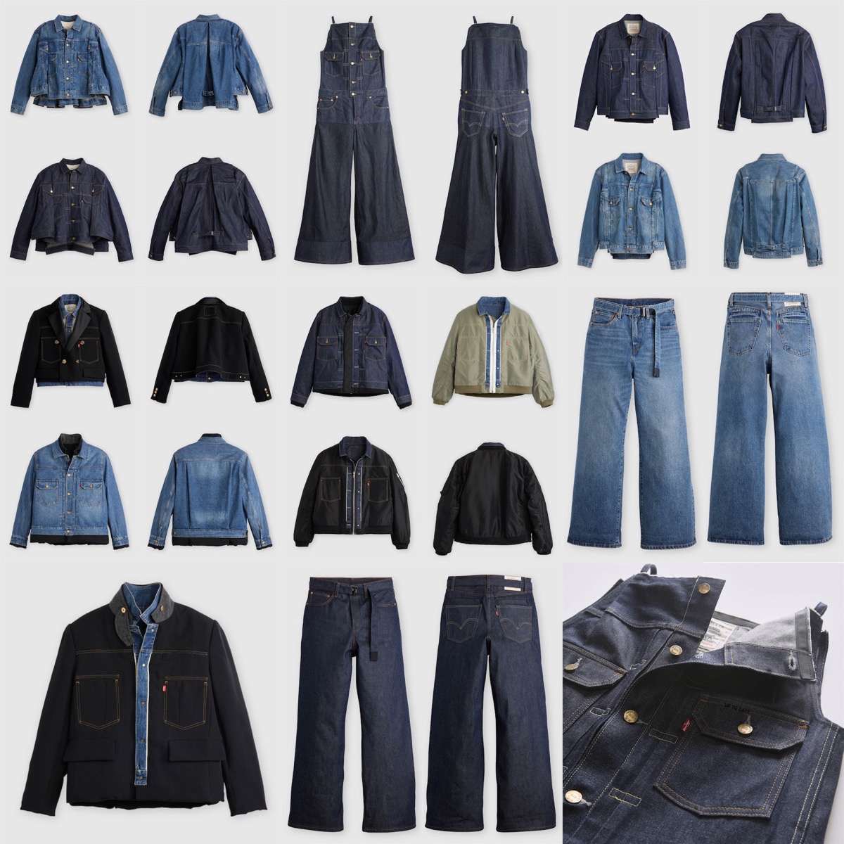 sacai x Levi's 2025年春夏コラボコレクションが国内5月28日に発売