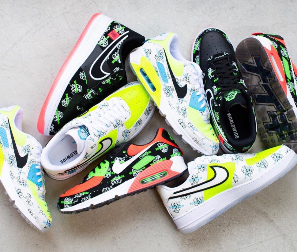 Nike】Air Force 1 & Air Max 90 “World Wide Katakana” Packが国内7月