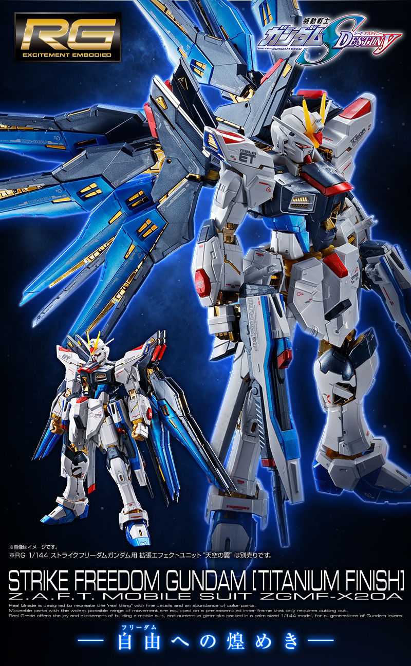 RG ストライクフリーダムガンダム［チタニウムフィニッシュ］ 本日9月8