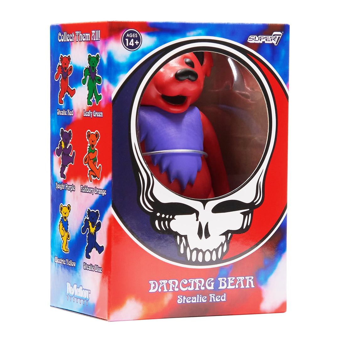 Super7 Grateful Dead ReAction Figure - Dancing Bear Stealie Red