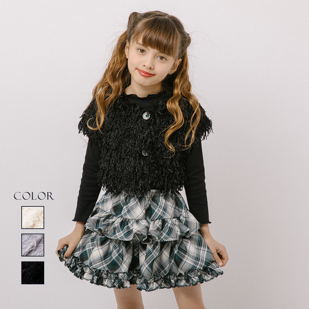 エンジェルフェザークロップドカーディガン|子供服・キッズ