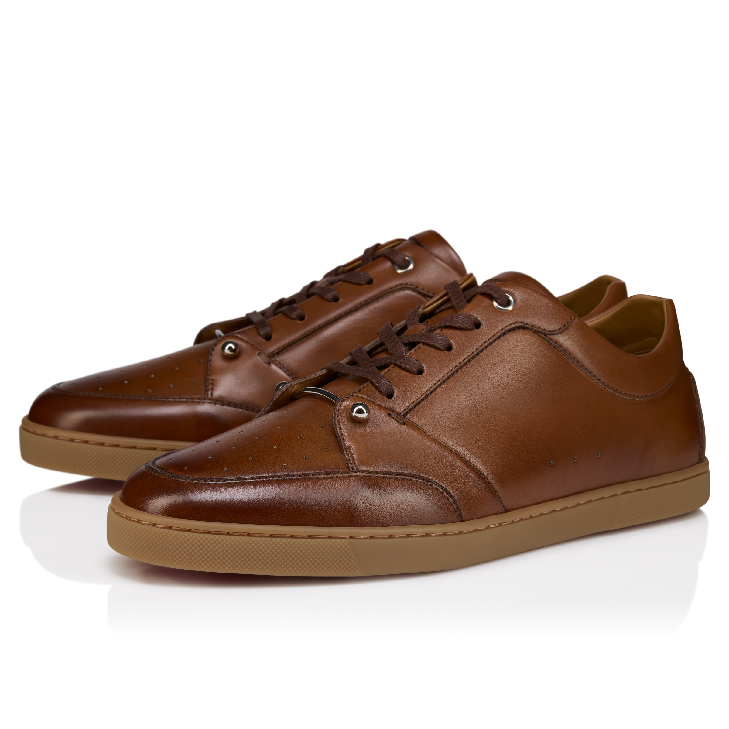 Chambelisneak - Sneakers - Patinated calf leather - Havane - Men