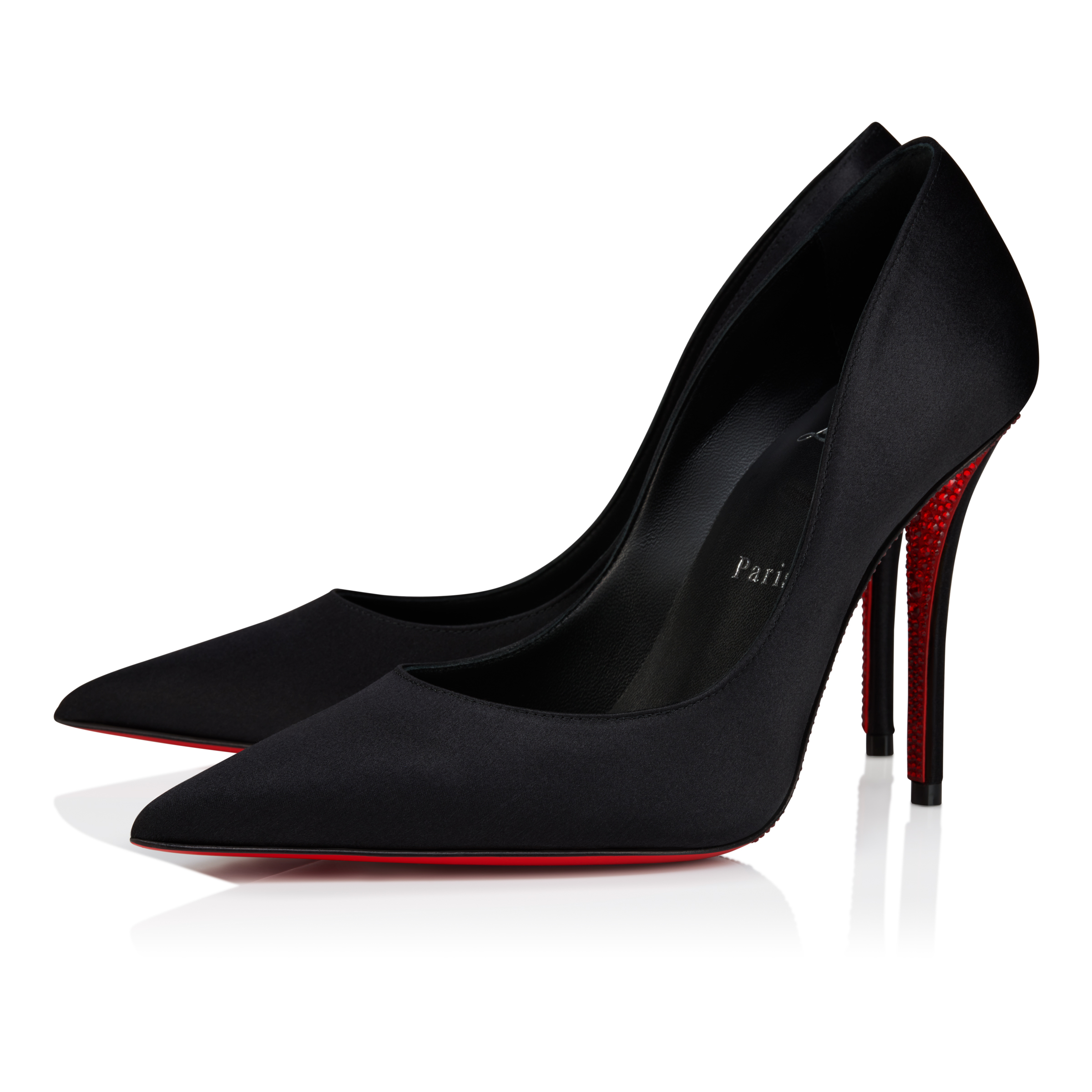 Miss Z Suola Strass - 100 mm Pumps - Crepe satin - Black - Women