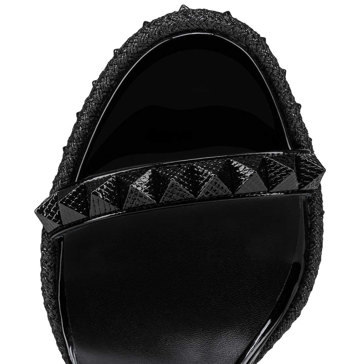Pyraclou - 110 mm Espadrilles - Patent calf leather - Black