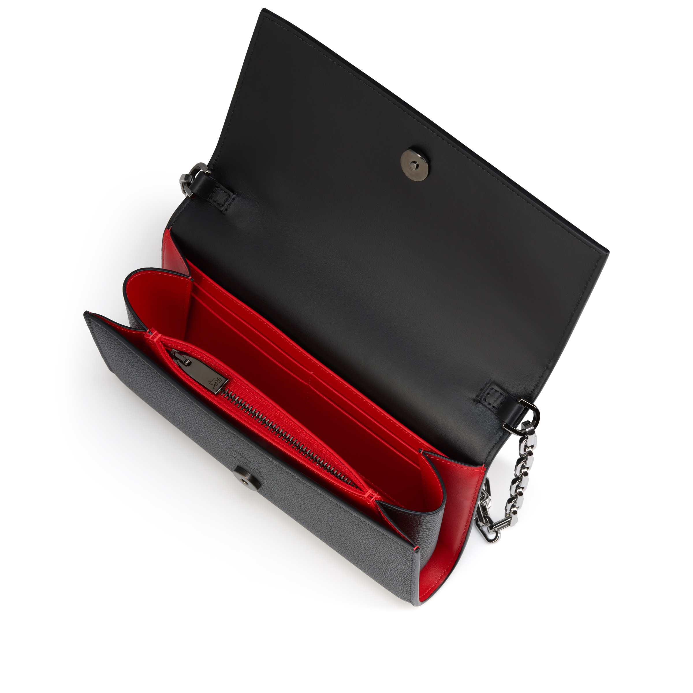Paloma - Wallet on a chain - Grained calf leather - Black