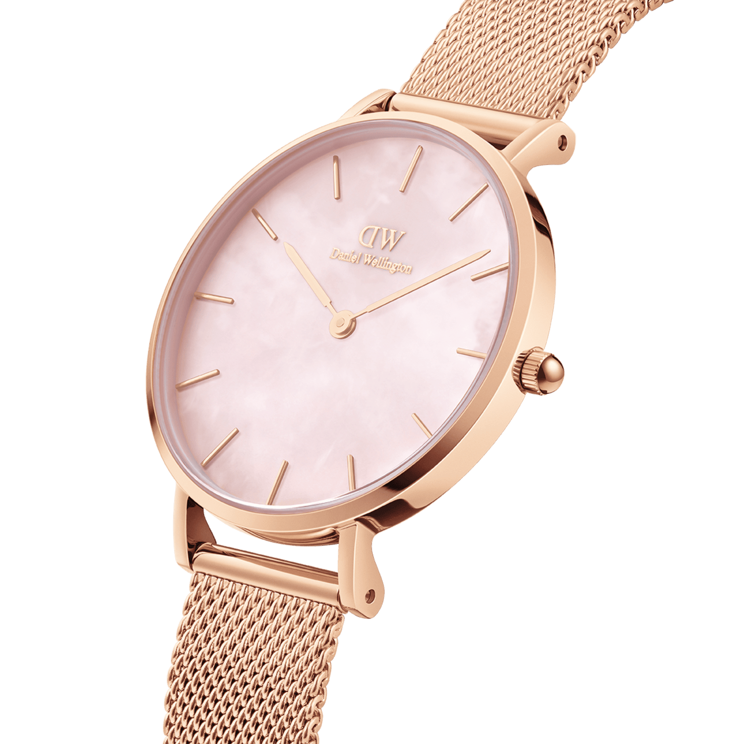 Petite Pearl - Small Women's Watch Rose Gold Mesh | DW