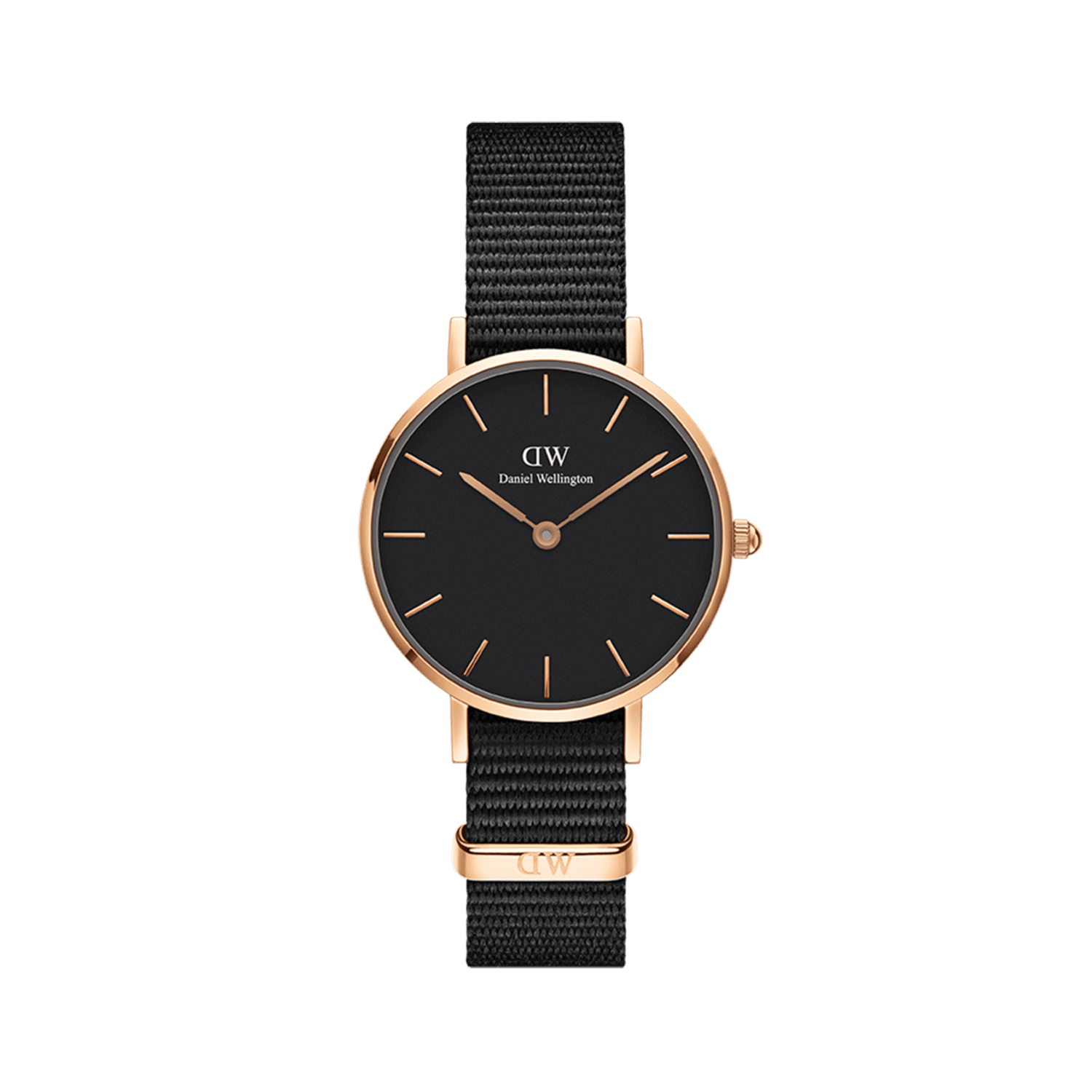 Petite Cornwall - Women's watch in black & rose gold | DW
