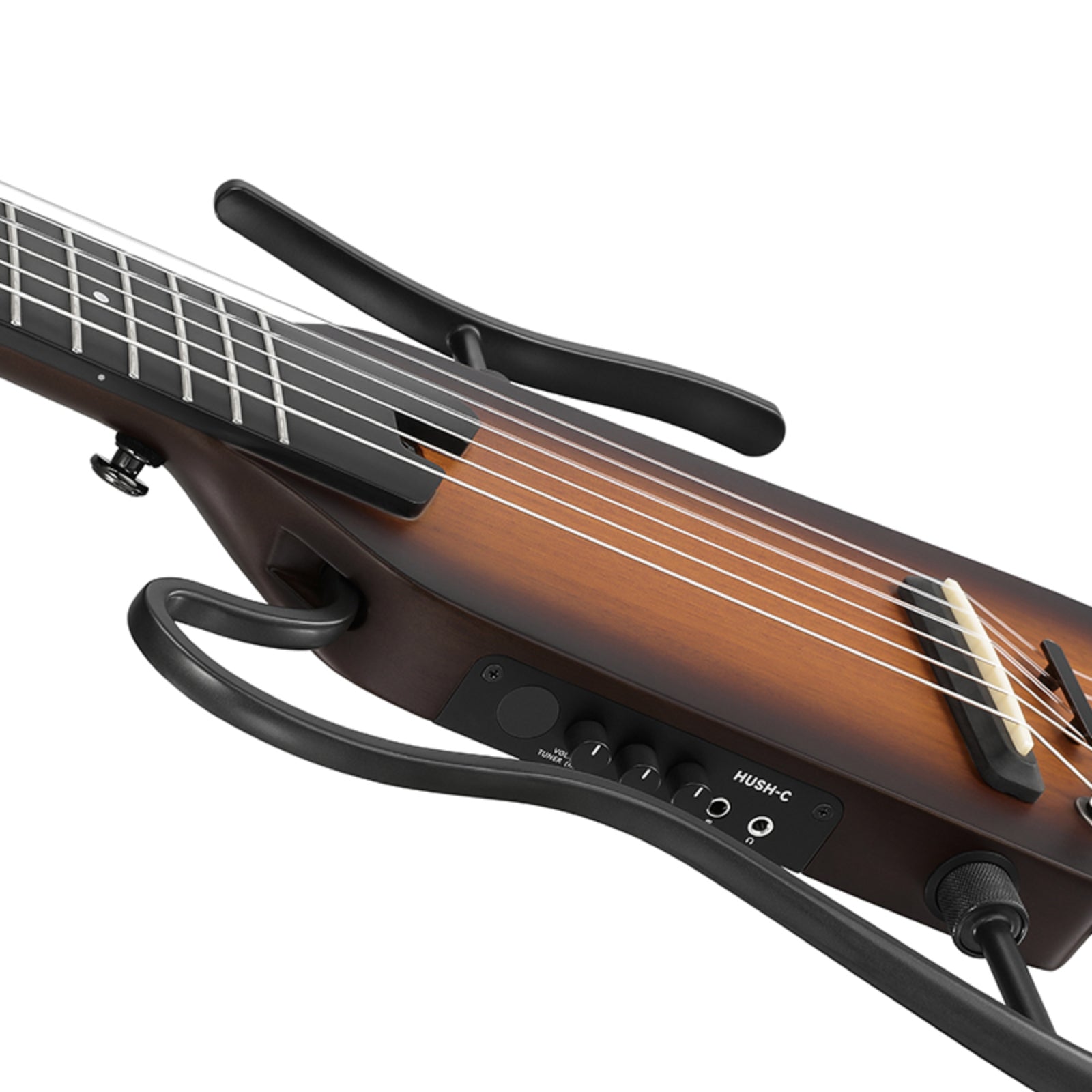 HUSH-C Nylon String Acoustic-Electric Headless Travel Guitar Donner