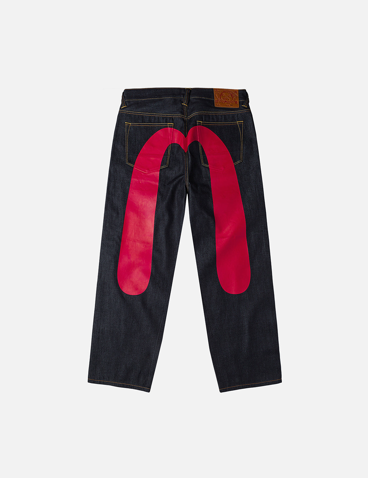 Red Daicock Print Loose Fit Jeans #2038 – EVISU