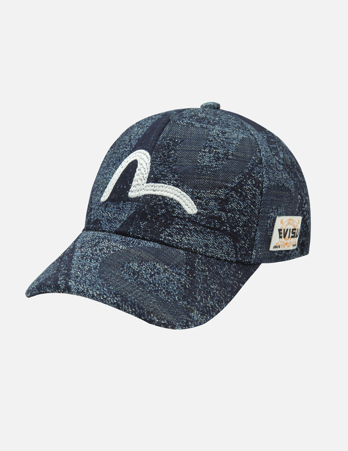 Seagull Embroidery Jacquard Denim Cap – EVISU
